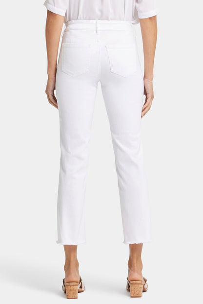 Marilyn Straight Ankle Jeans In Petite - Optic White