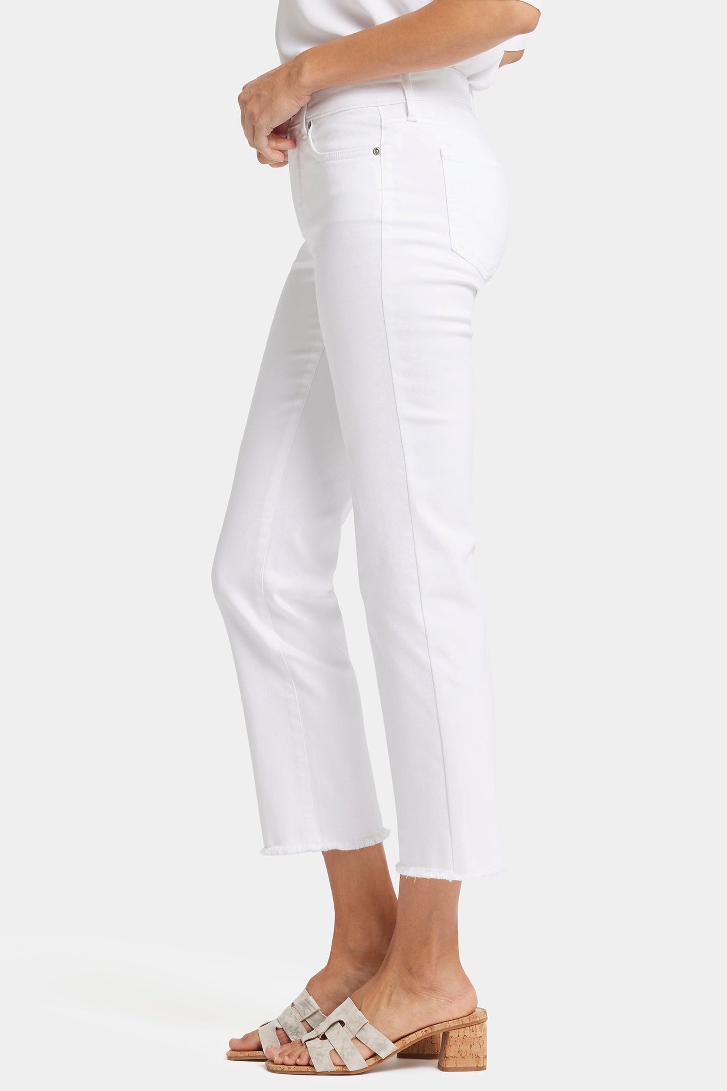 Marilyn Straight Ankle Jeans In Petite - Optic White