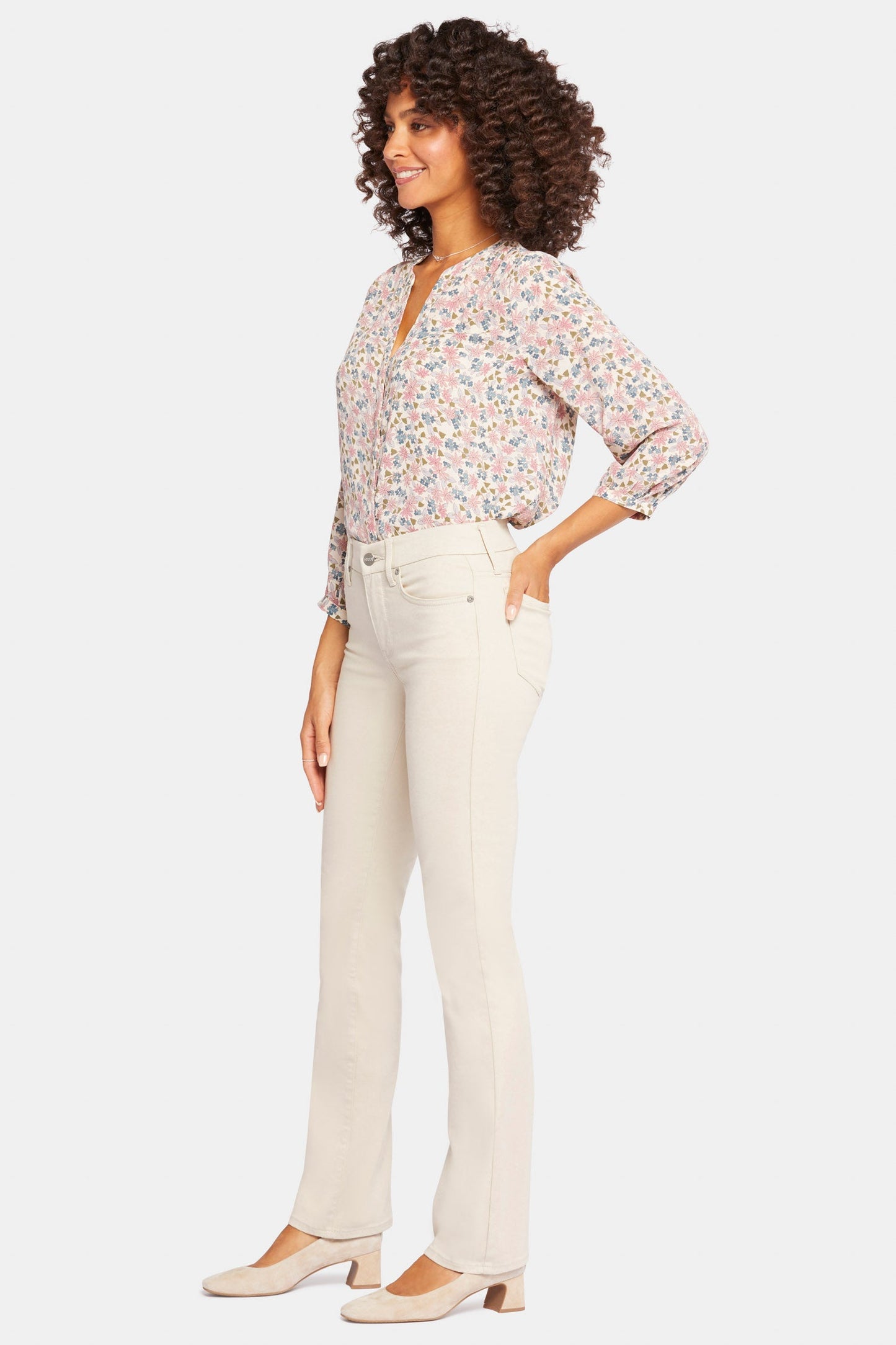 Waist-Match™ Marilyn Straight Jeans In Petite - Feather