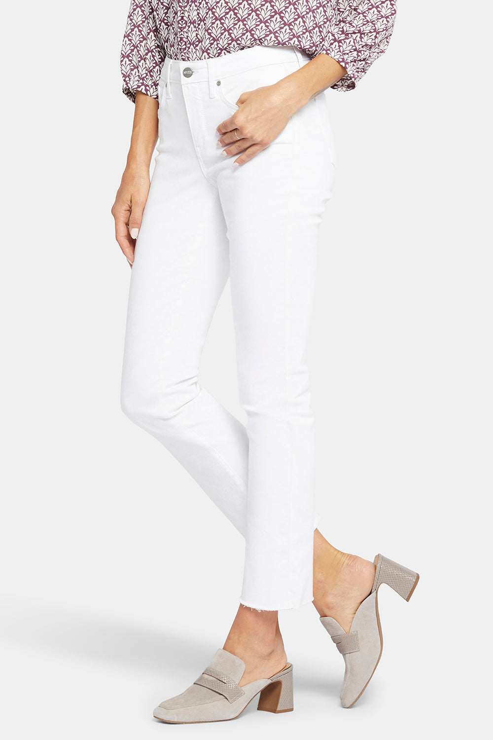 Sheri Slim Ankle Jeans In Petite - Optic White