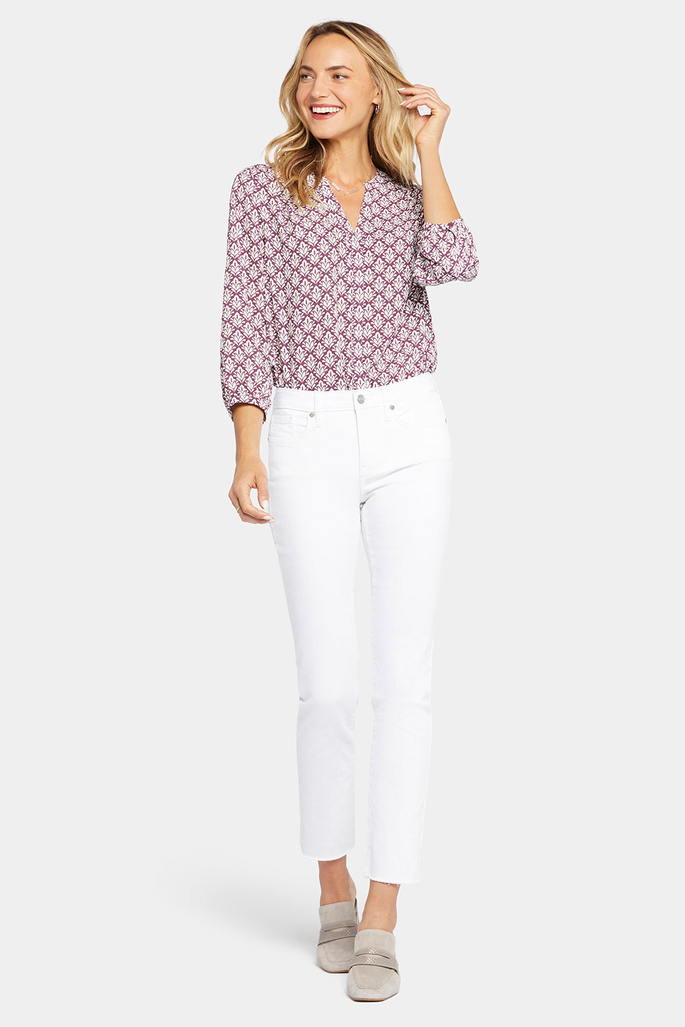 Sheri Slim Ankle Jeans In Petite - Optic White