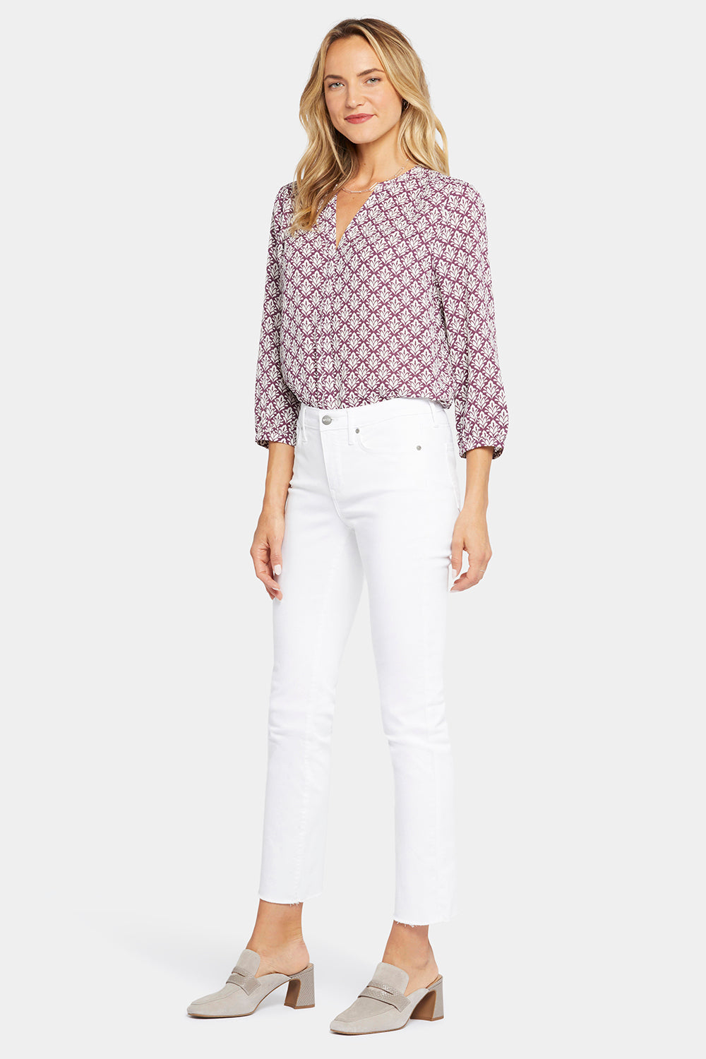 Sheri Slim Ankle Jeans In Petite - Optic White