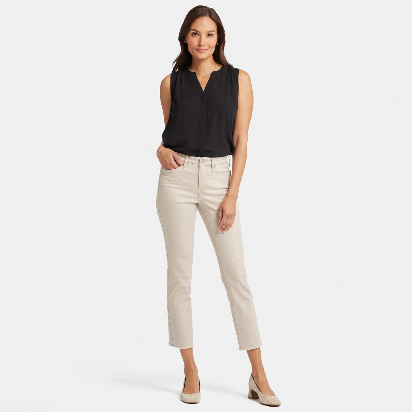 Sheri Slim Ankle Jeans In Petite - Feather