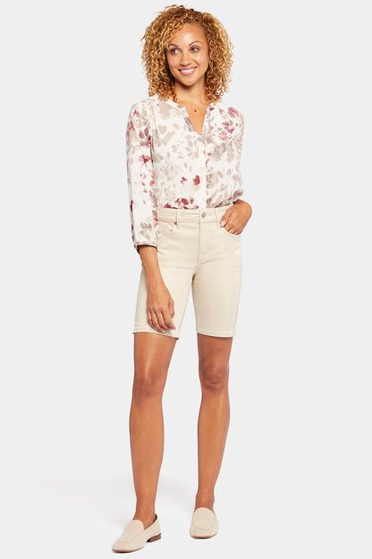 Ella Denim Shorts In Petite - Feather