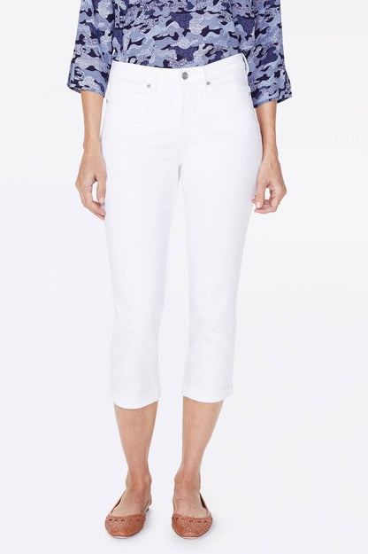 Chloe Skinny Capri Jeans In Petite - Optic White