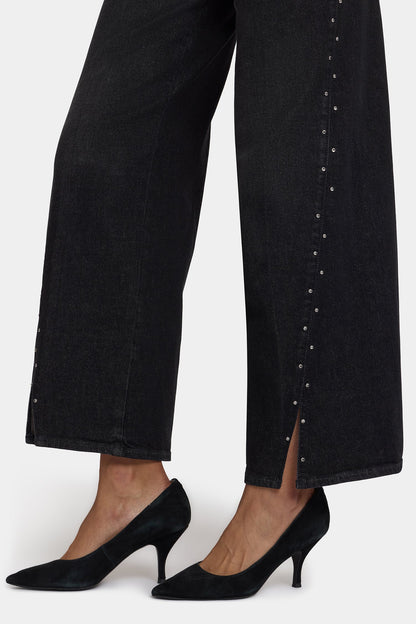 Teresa Wide Leg Jeans In Petite - French Nightfall