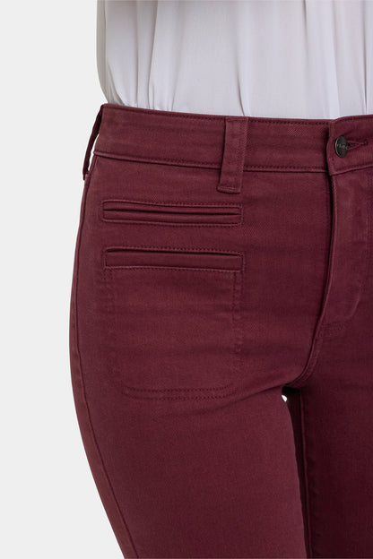 Marilyn Straight Jeans In Petite - Sienna Red