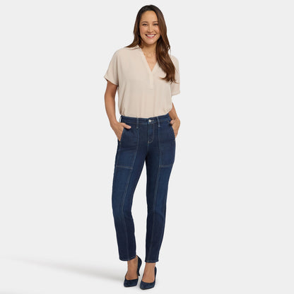 Margot Girlfriend Jeans In Petite - Midnight Breeze