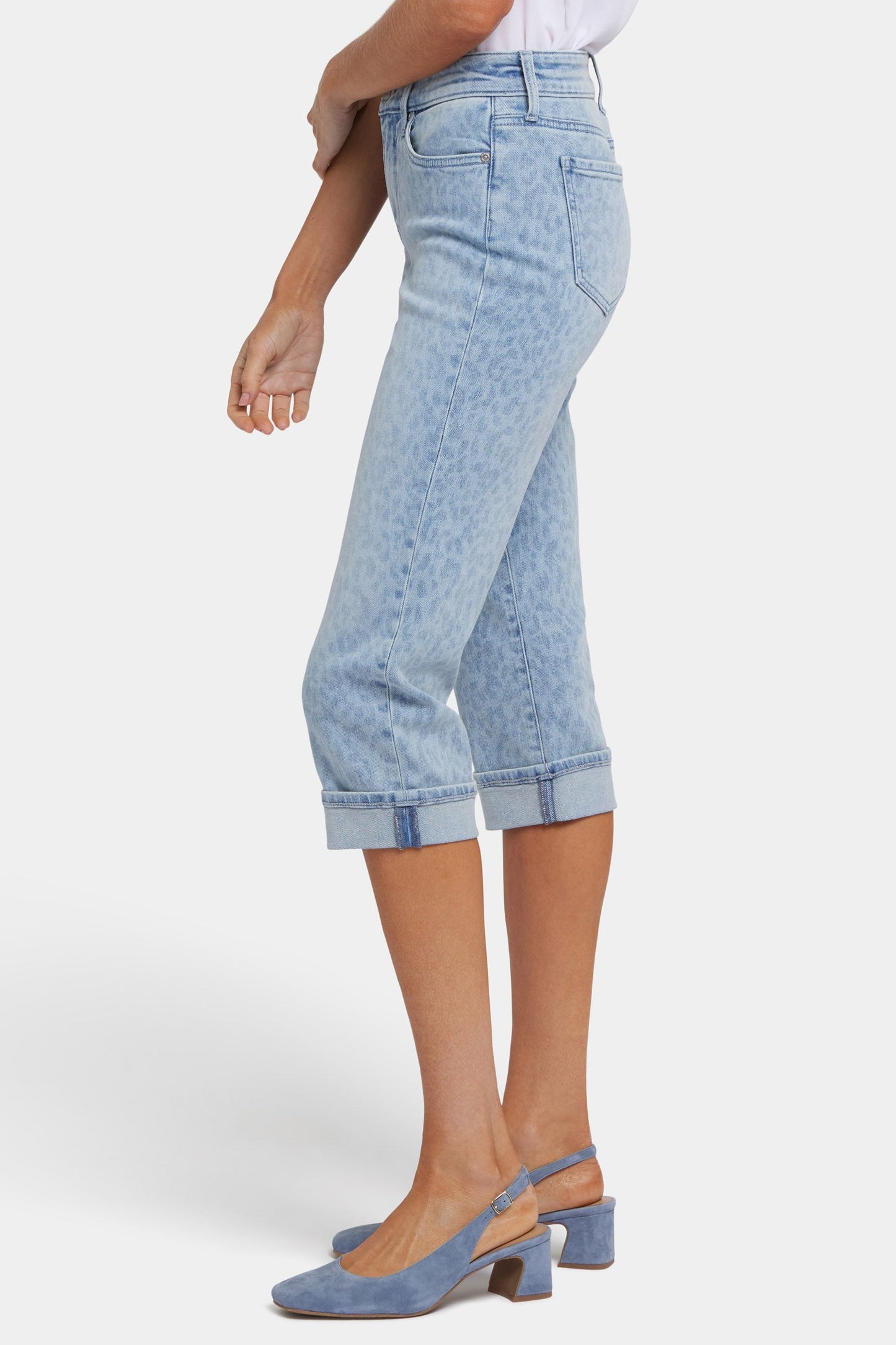 Marilyn Straight Crop Jeans In Petite - Alpine Spirit