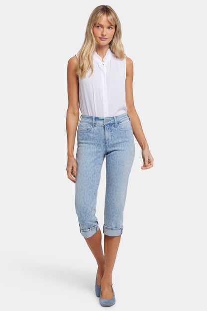 Marilyn Straight Crop Jeans In Petite - Alpine Spirit