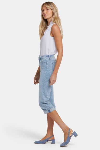 Marilyn Straight Crop Jeans In Petite - Alpine Spirit