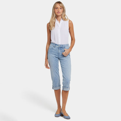 Marilyn Straight Crop Jeans In Petite - Alpine Spirit