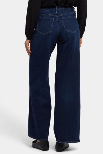 Teresa Wide Leg Jeans In Petite - Ink Skyline