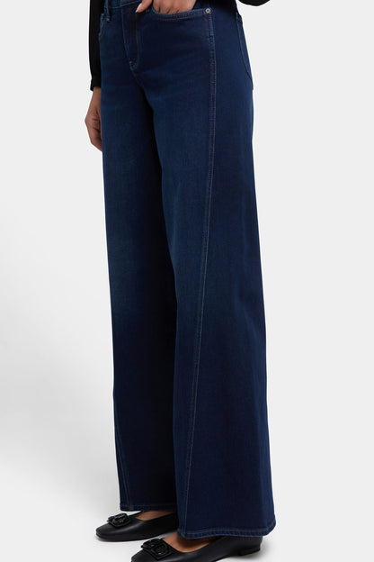 Teresa Wide Leg Jeans In Petite - Ink Skyline