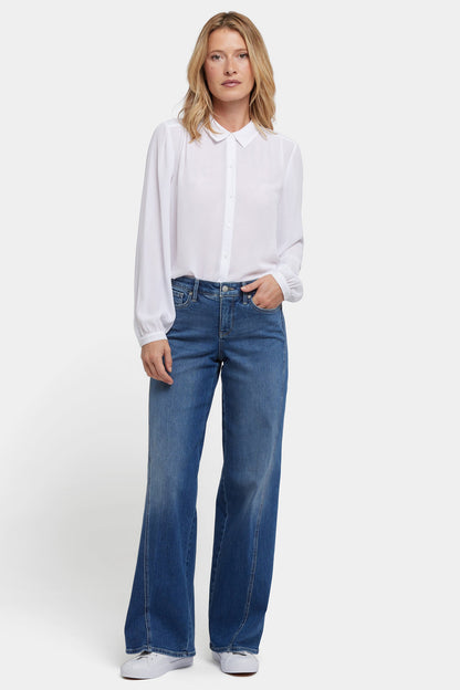 Teresa Wide Leg Jeans In Petite - Romantic Indigo