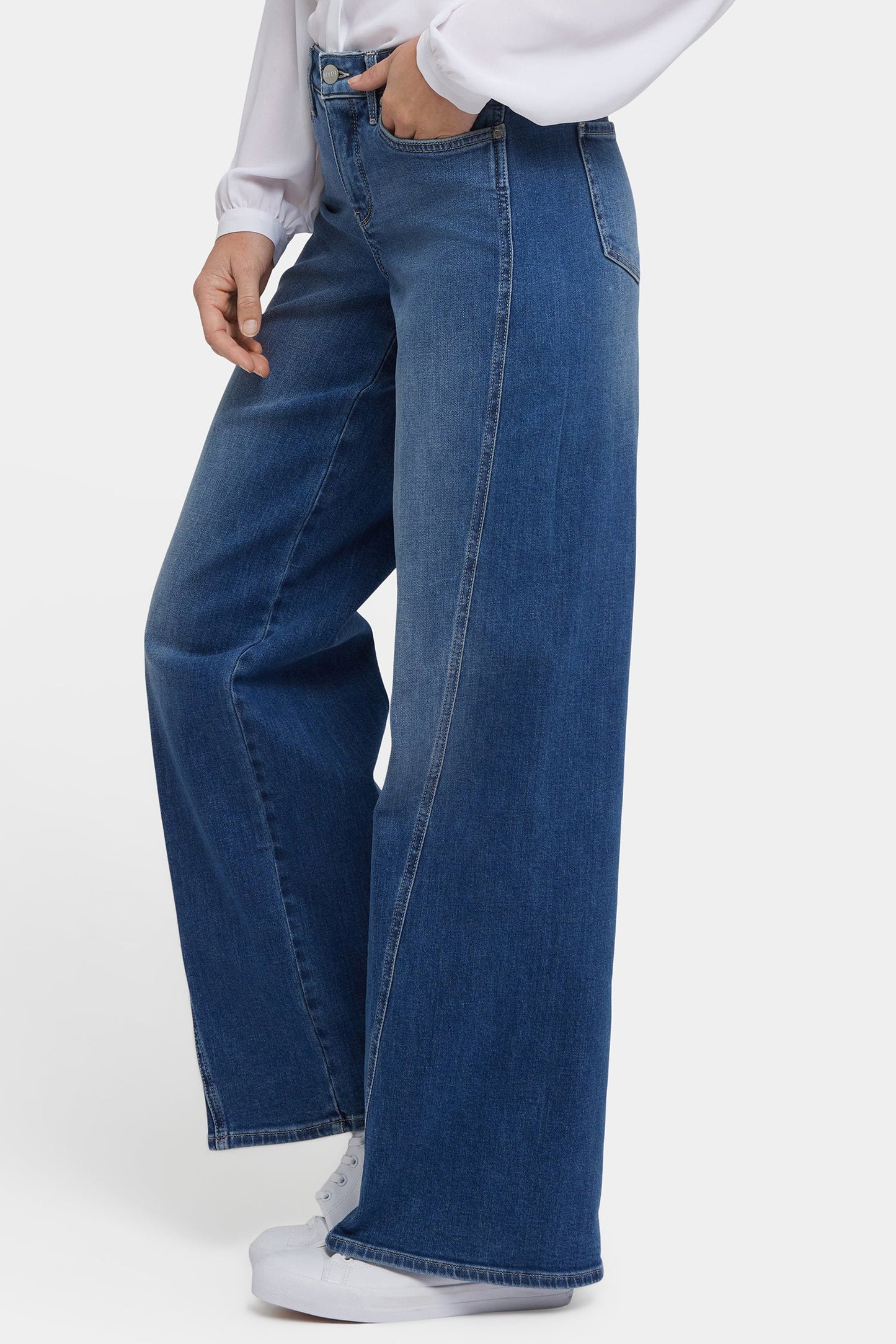 Teresa Wide Leg Jeans In Petite - Romantic Indigo