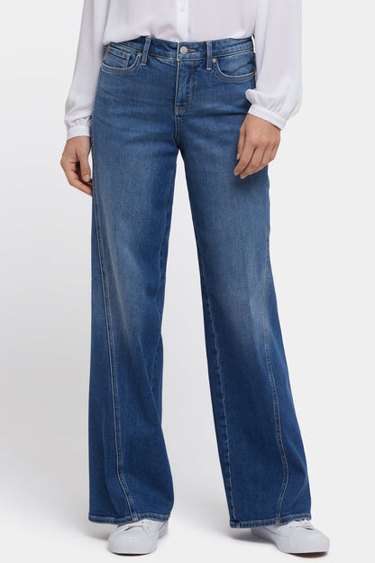Teresa Wide Leg Jeans In Petite - Romantic Indigo