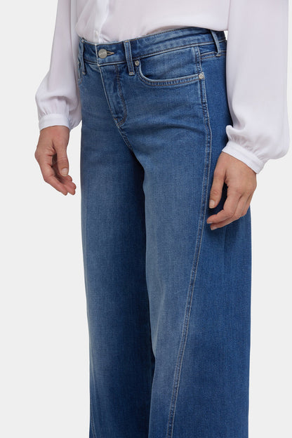 Teresa Wide Leg Jeans In Petite - Romantic Indigo