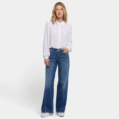 Teresa Wide Leg Jeans In Petite - Romantic Indigo