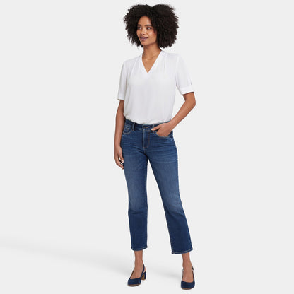 Marilyn Straight Ankle Jeans In Petite - Rio Rapids