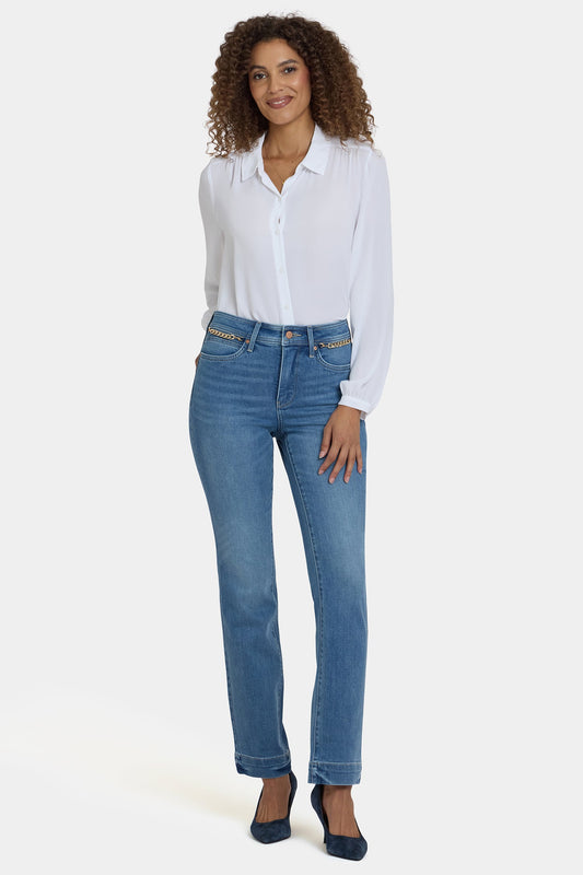 Marilyn Straight Jeans In Petite - Bastille Sea