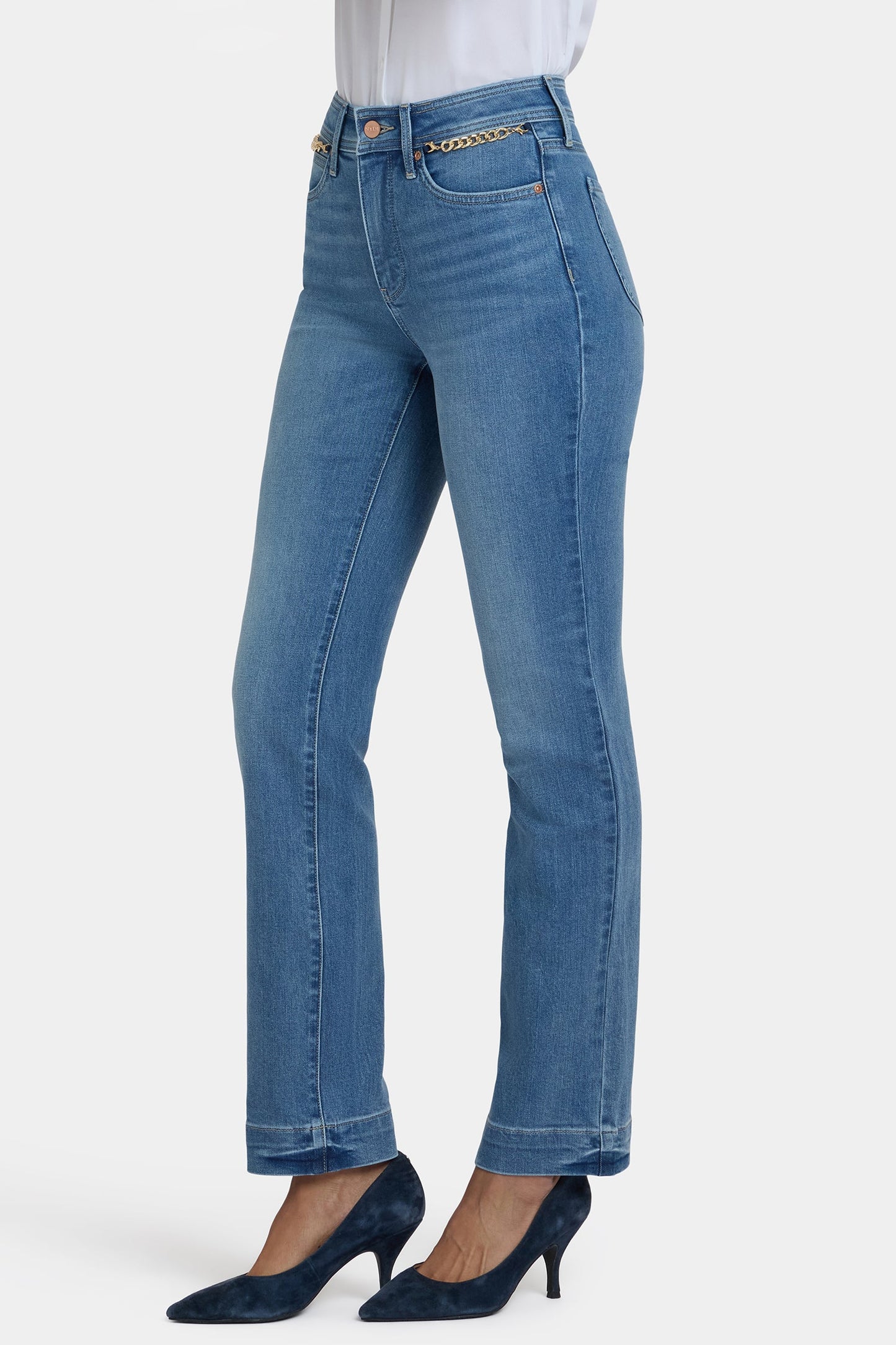 Marilyn Straight Jeans In Petite - Bastille Sea