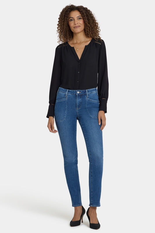 Sheri Slim Jeans In Petite - Opera Blue