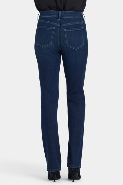 Marilyn Straight Jeans In Petite - Blackened Blue