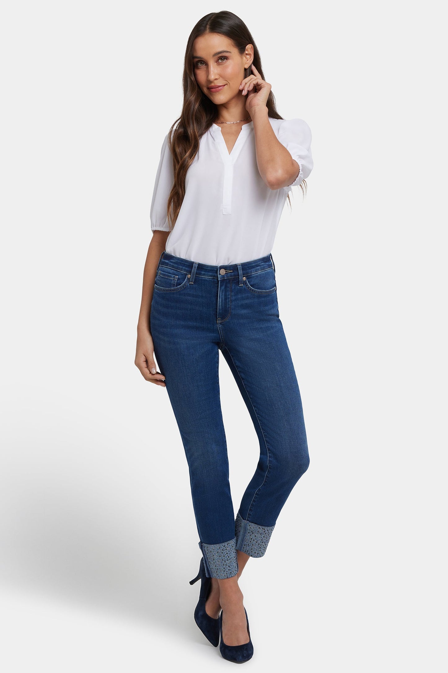 Sheri Slim Ankle Jeans In Petite - Vintage Lapis