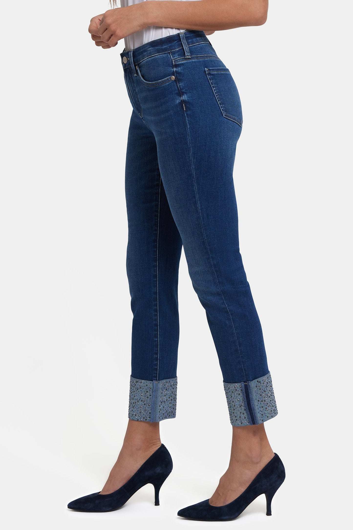 Sheri Slim Ankle Jeans In Petite - Vintage Lapis