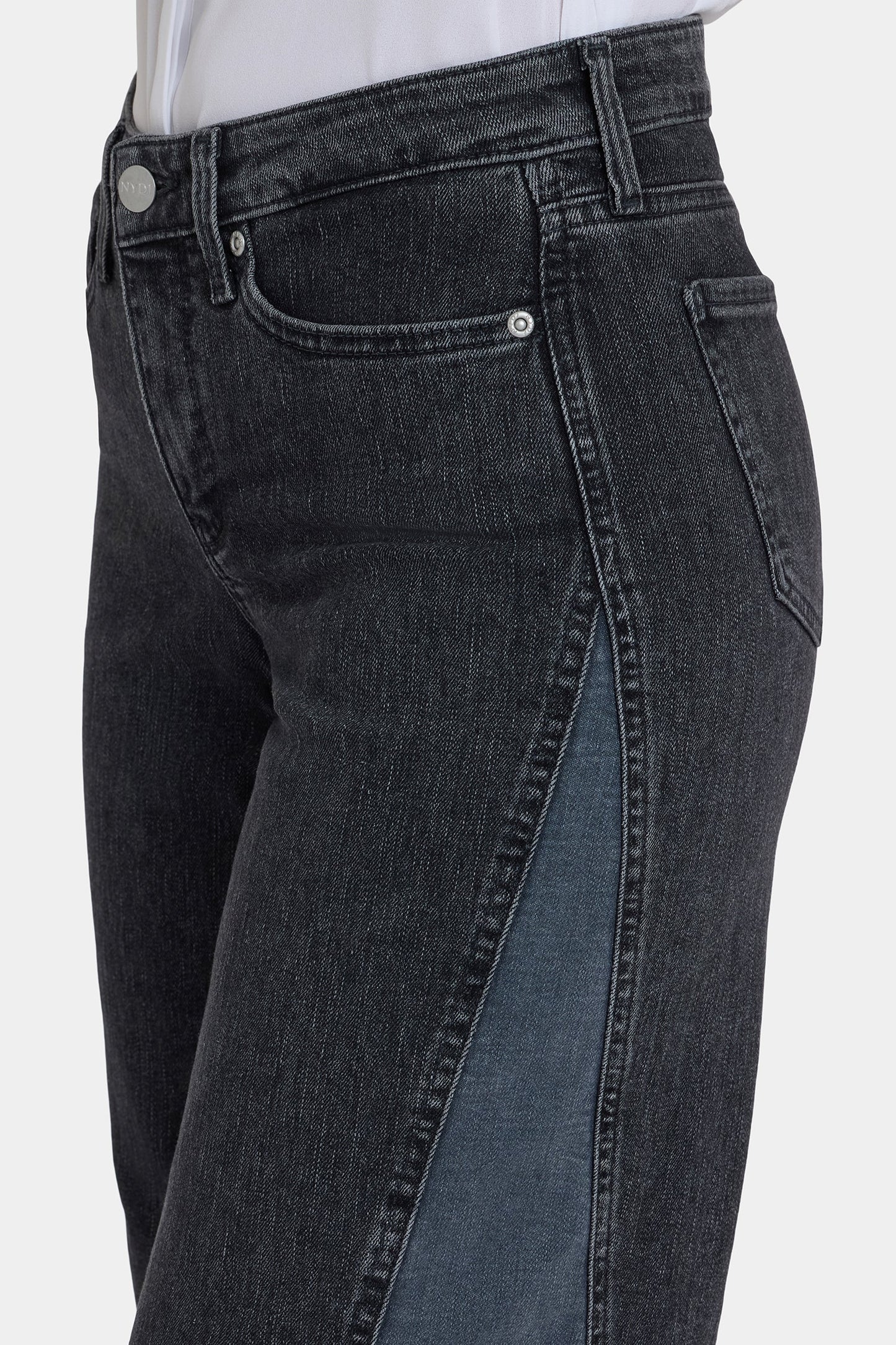 Teresa Wide Leg Jeans In Petite - Street Shade