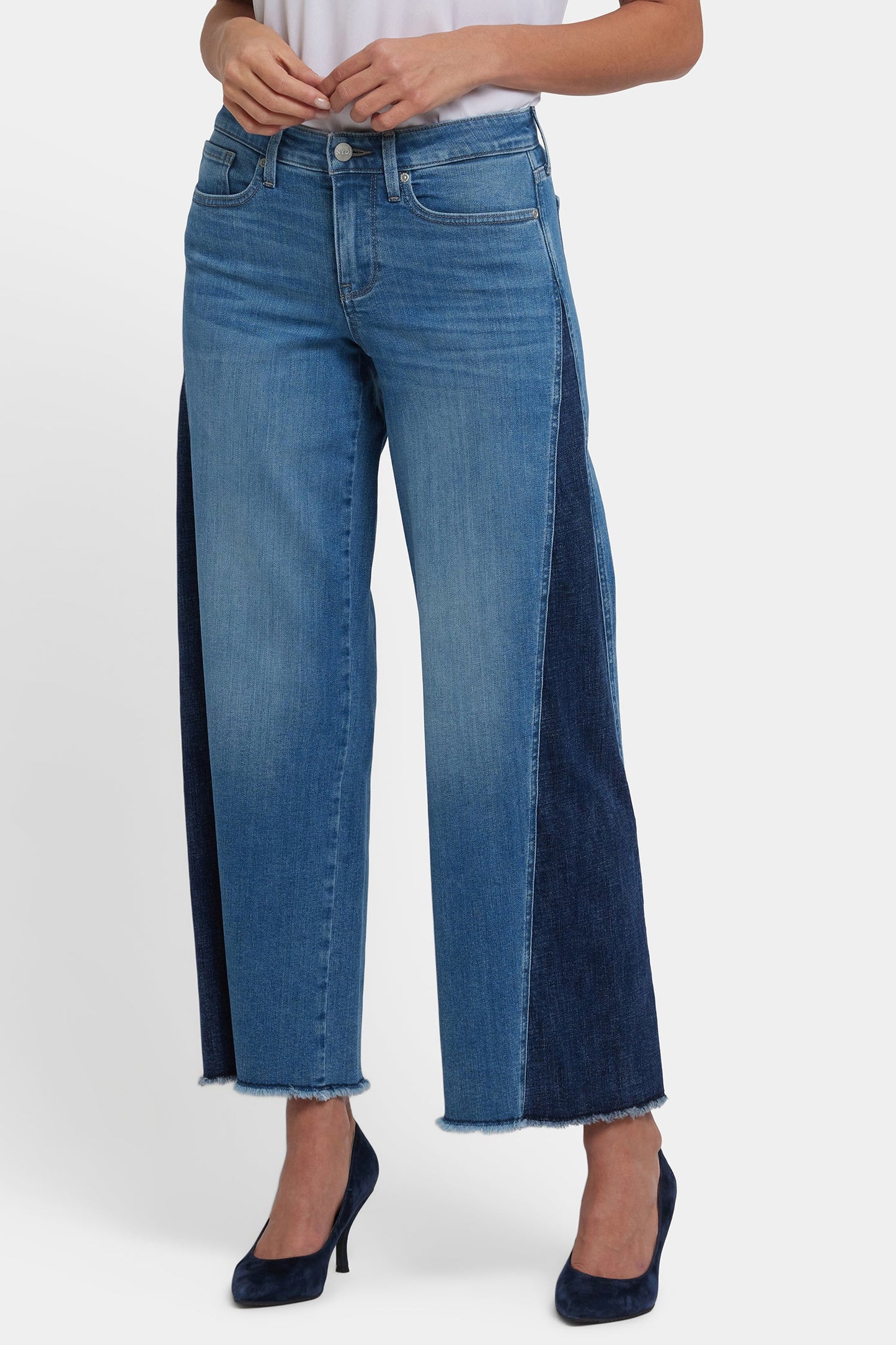 Teresa Wide Leg Jeans In Petite - Avenue Blue