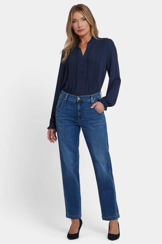 Brooke Loose Straight Jeans In Petite - Opera Blue