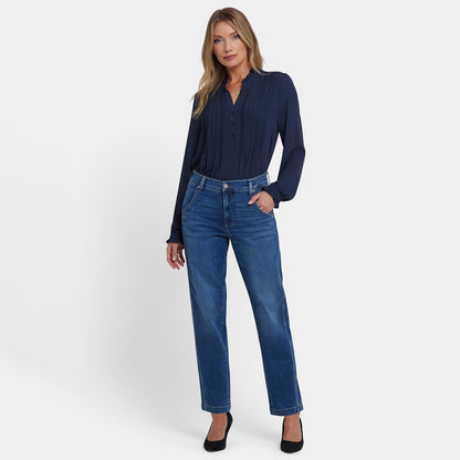 Brooke Loose Straight Jeans In Petite - Opera Blue