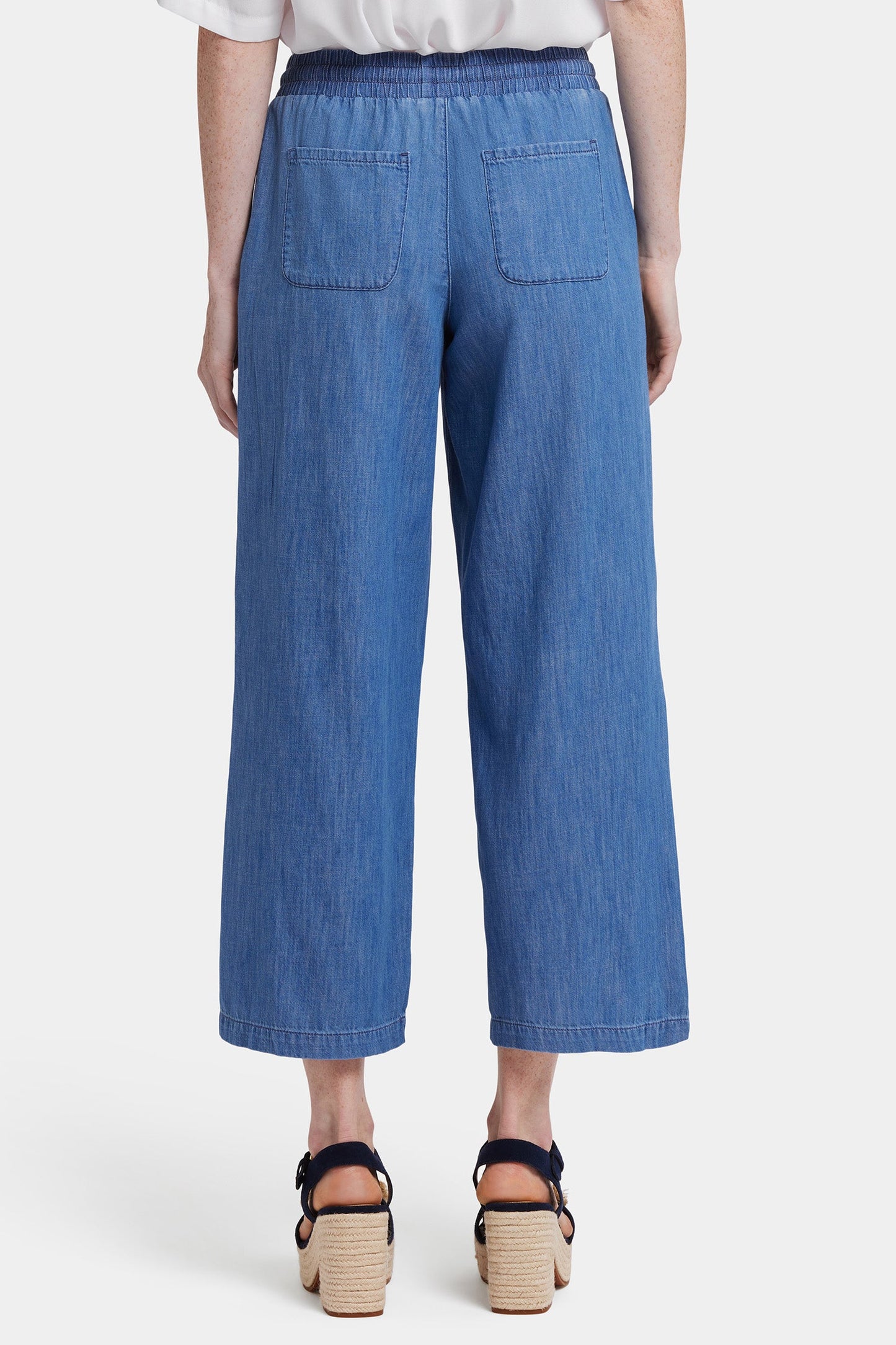 Jayne Pull-On Wide Leg Ankle Pants In Petite - Everly