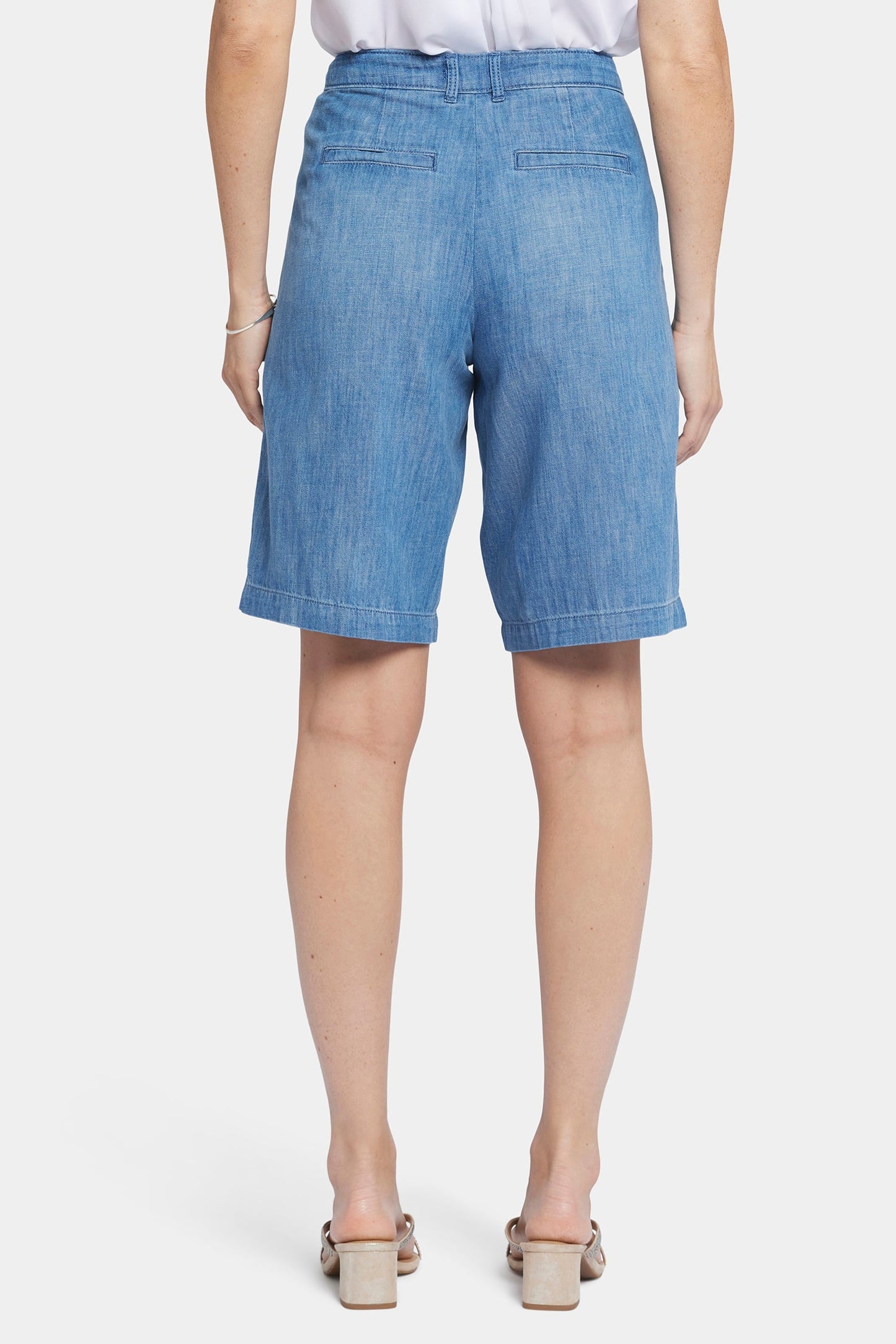 Relaxed Denim Bermuda Shorts In Petite - Corfu