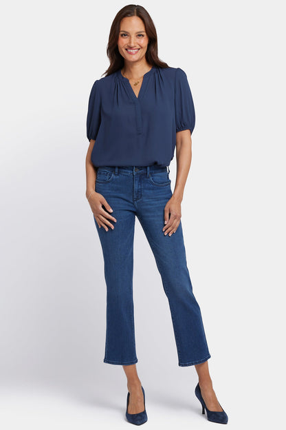 Marilyn Straight Ankle Jeans In Petite - Ibiza Blues