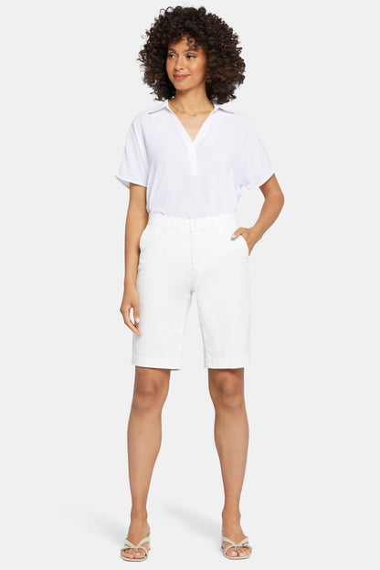 Bermuda Shorts In Petite - Optic White