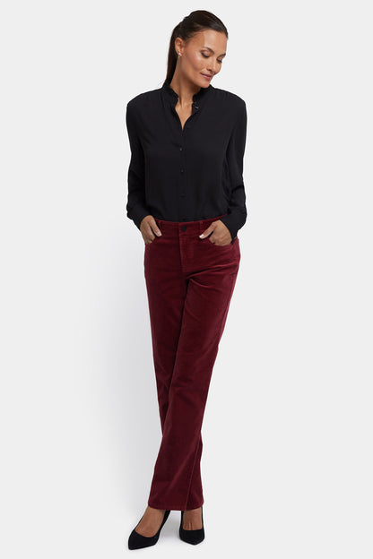Marilyn Straight Pants In Petite - Wild Currant