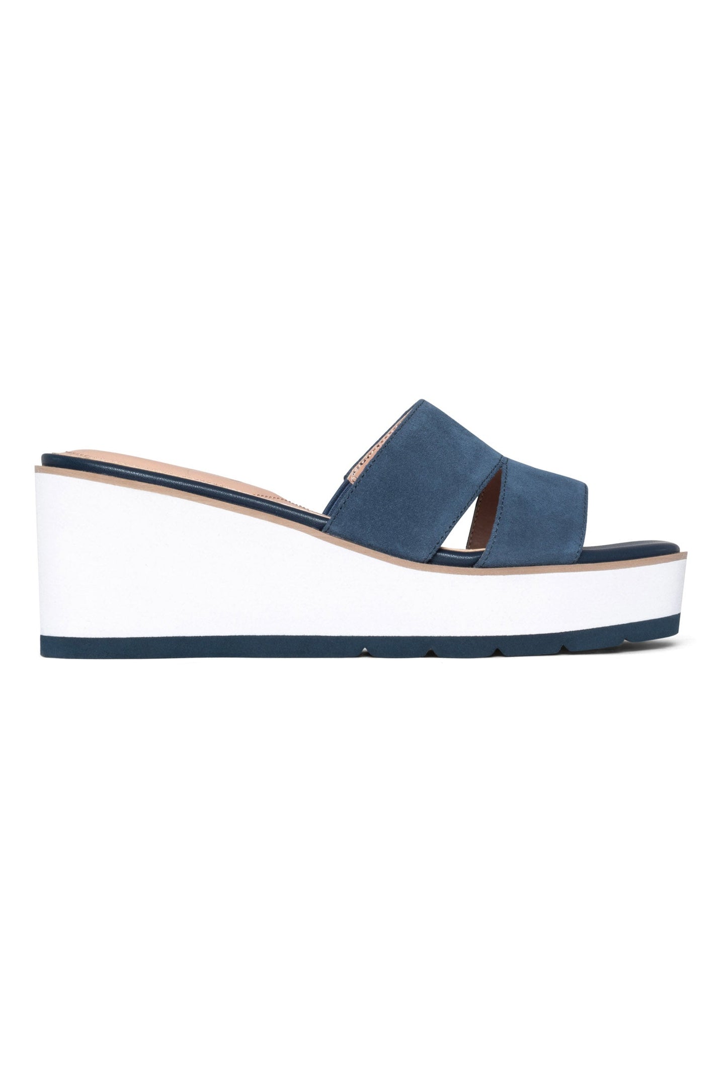 Raizy Wedge Sandals - Navy