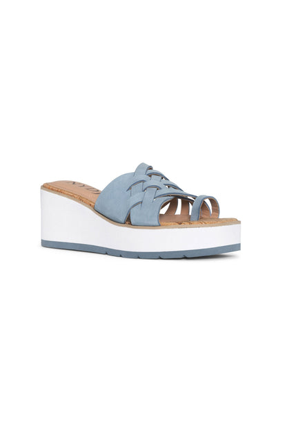 Reesie Wedge Sandals - Blue Sky