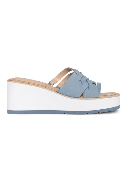 Reesie Wedge Sandals - Blue Sky