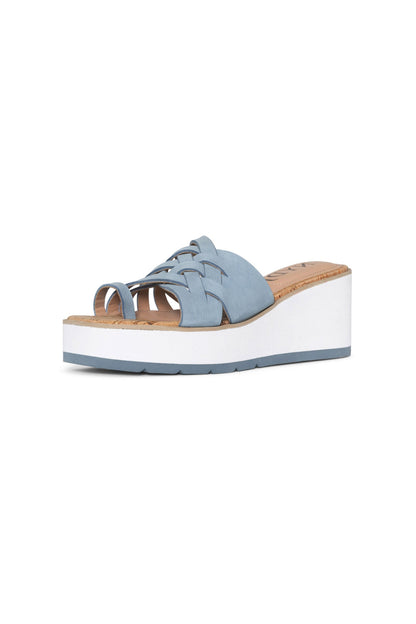 Reesie Wedge Sandals - Blue Sky