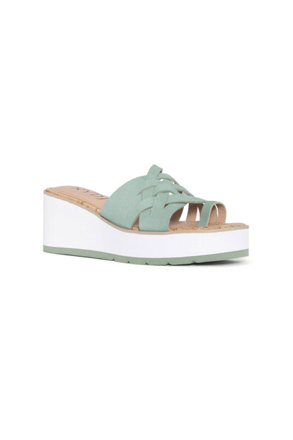 Reesie Wedge Sandals - Jade