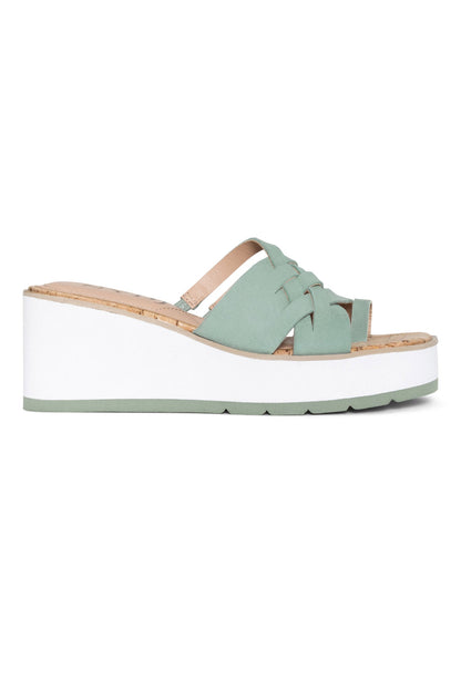 Reesie Wedge Sandals - Jade