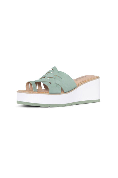 Reesie Wedge Sandals - Jade