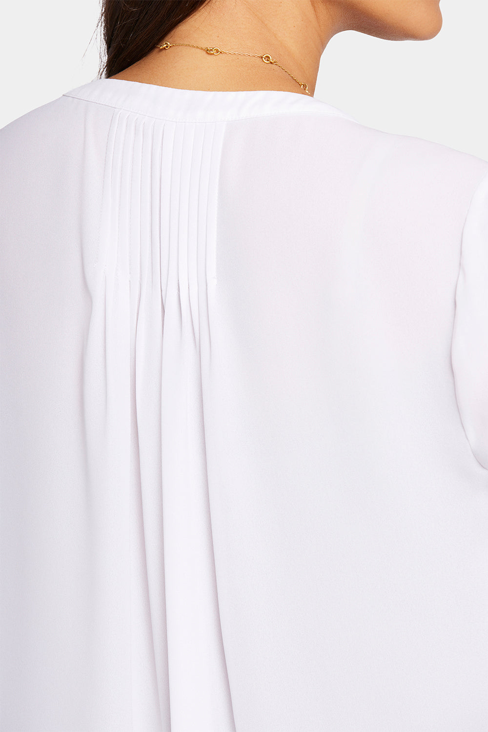 Pintuck Blouse - Optic White