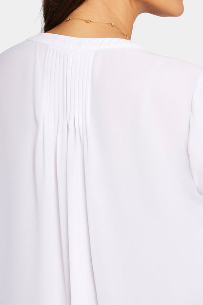 Pintuck Blouse - Optic White