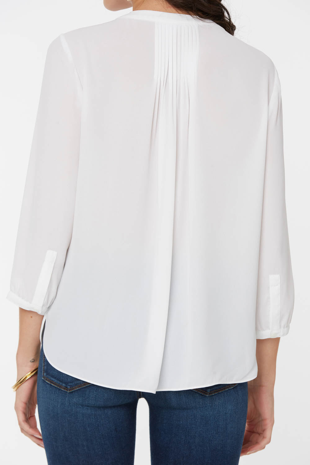 Pintuck Blouse - Optic White