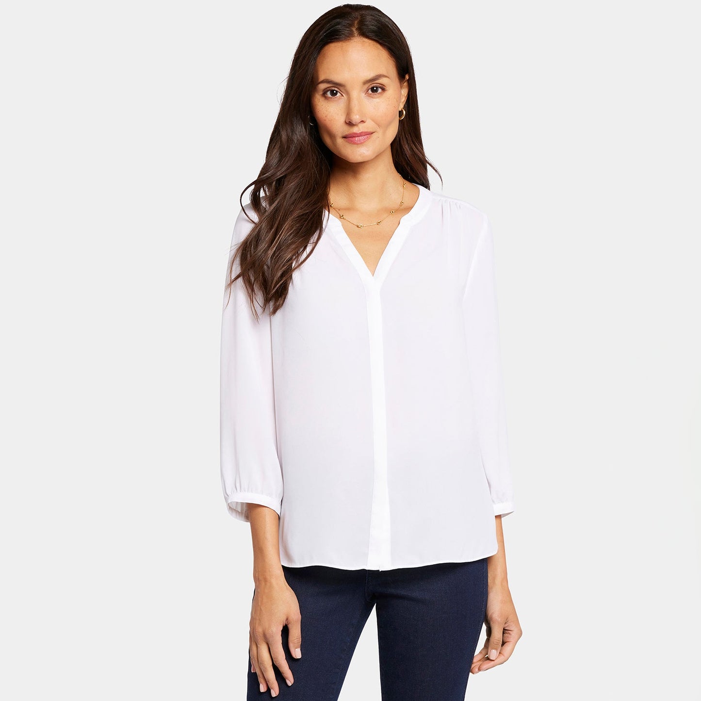 Pintuck Blouse - Optic White